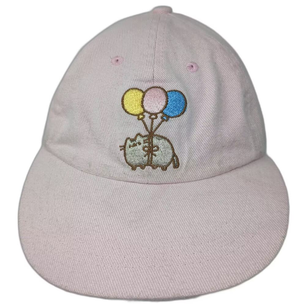 Pusheen Baseball Cap Pink Embroidered Balloons Cat Strapback Hat OS Adjustable